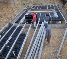 Pose du plancher du VS et hourdis avant coulage de la dalle