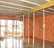 Plancher haut b&eacute;ton du garage