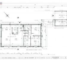 Vue en plan maison et garage