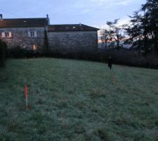 Pré-bornage du lotissement.