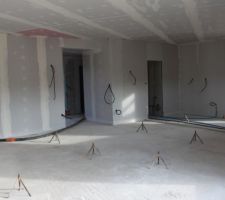 Préparation de la chape de ravoirage