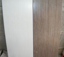 Faiences de la SDB - le crème pour le dessus de la baignoire et le chocolat pour son tablier