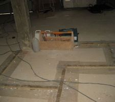 28/01/14-Cloisons et isolation en cours-Emplacement WC RDC