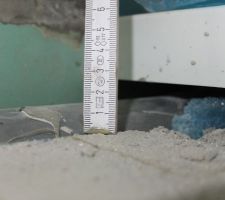 Manque la chape (au moins 2 cm)