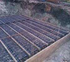 Dalle sous sol en pr&eacute;paration