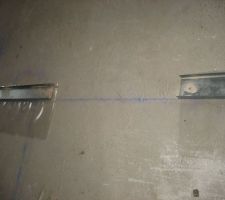 30/01/14-Isolation et pose des cloisons-Exemple de pose de rail métallique