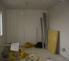 31/01/14-Isolation et pose des cloisons-Chambre des parents