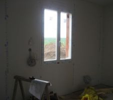 31/01/14-Isolation et pose des cloisons-Chambre des parents