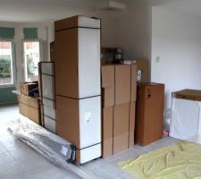 La cuisine est arrivée installation vendredi samedi