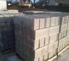 Les parpaings sont arriv&eacute;s cette semaine.