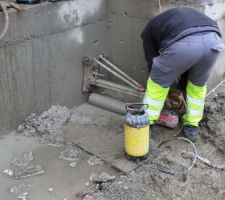 Percement du vide sanitaire pour passage de gaines