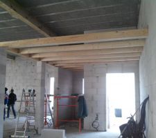 Abaissement du plafond et cr&eacute;ation du "Pseudo" grenier dans la partie jour.