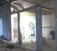 Abaissement du plafond et cr&eacute;ation du "Pseudo" grenier dans la partie jour.