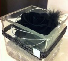 Rose noire stabilisée