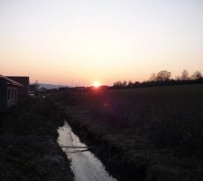 Coucher de soleil, depuis notre future terrasse