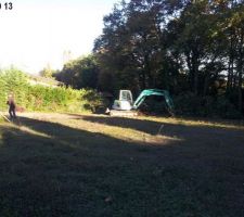 Juste avant le d&eacute;but du terrassement