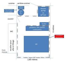 Plan du garage avec la transformation envisagée