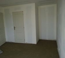 Notre chambre avec renfort pour placard et salle d\\\'eau