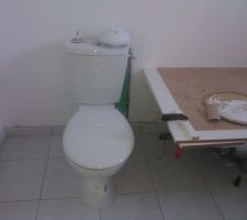 Cot&eacute;s pratique les toilettes a 10 cm de la baignoire....c bien connu on fait caca en meme temps que prendre sa douche on gagne du temps