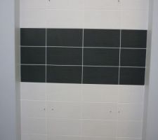 Carrelage sdb: Neo Antracito/Blanco.