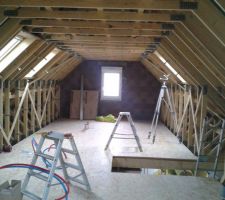 Combles plancher bois