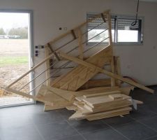 Escalier avant montage