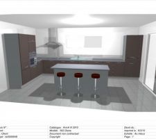 Vue 3D de la future cuisine