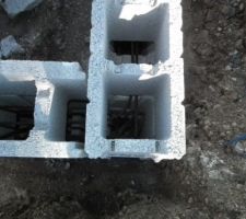 Le ferraillage avant le remplissage par du béton