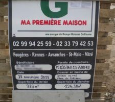 Pancarte du permis de construire