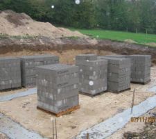 Livraison des agglos pour le vide sanitaire