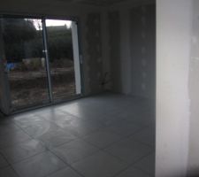 Début du carrelage