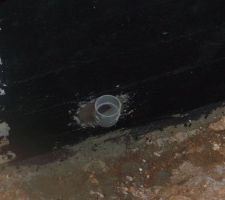 Tuyau d'a&eacute;ration du sous-sol, contre l'humidit&eacute;