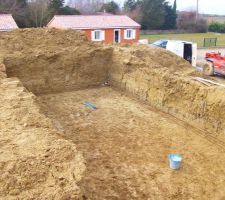 La piscine a été creusée