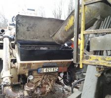 Le système de pompage du béton, je ne connaissais pas.