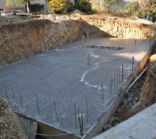 Plancher sous-sol coulé