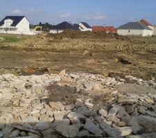 Les grosses pierre pour le dÃ©but de la construction