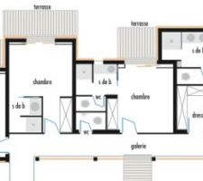 Projet plan espace chambres