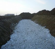 Chemin d'accès chantier terminé