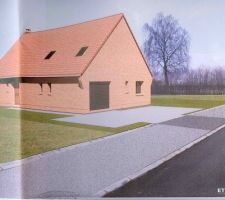 Implantation de la maison sur le terrain vue 3D