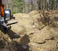 Coulage du béton pour les pieux