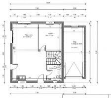 Voici un apérçu du plan du Rez-De-Chaussée, merci de m'indiquer si vous y voyez quelques modifications a apporter