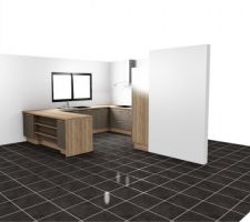 Cuisine vue du salon