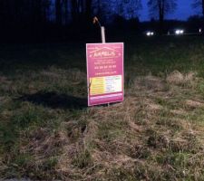 Depot du panneau sur le terrain le 12 fevrier...