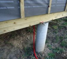 Robinet extérieur pour futur système de récupération d'eau de pluie