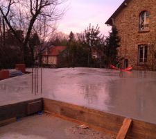 Plancher haut du rdc coulé