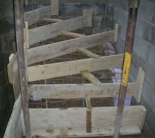 Coffrage pour l?escalier béton