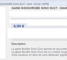 Gaine flexible isolÃ©e - conduit hotte cuisine