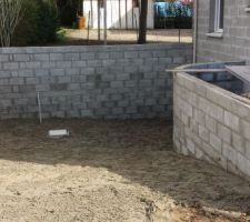 Chape de la descente de garage - en cours -