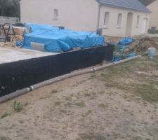 Mise en place du drain et passage du TPC eau