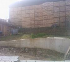 Mur gauche descente de garage